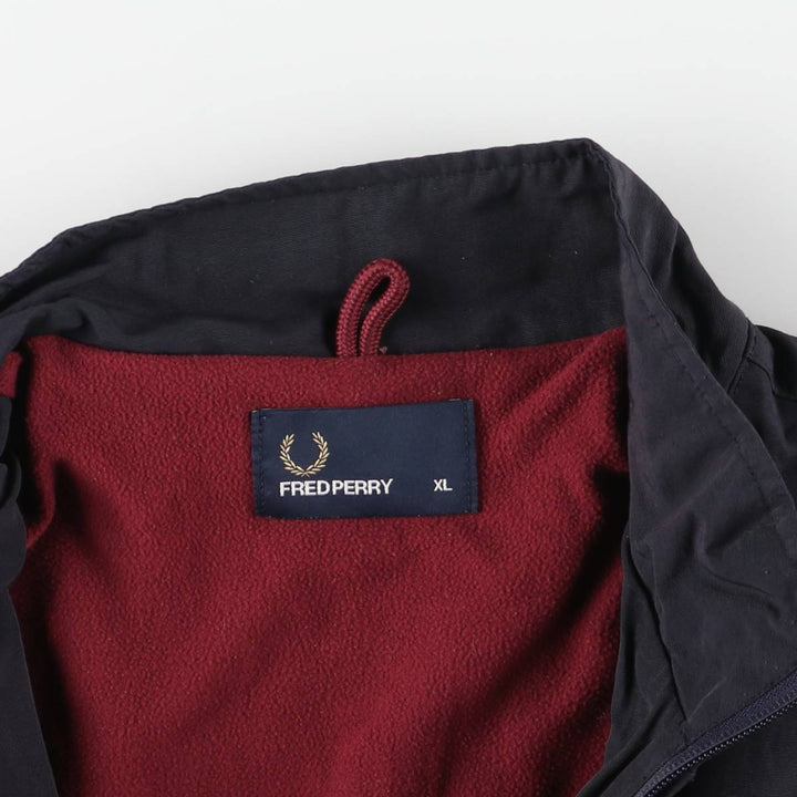 Fred Perry nylon jacket, men's size XL polyamide navy blue type Vintage Second Hand