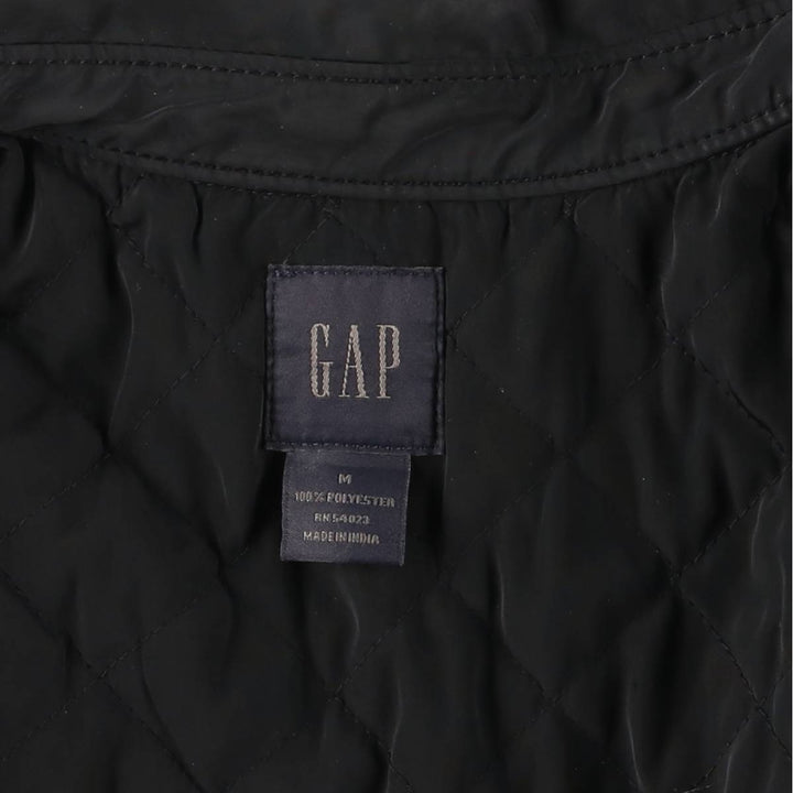 GAP Men's Padded Puffer Jacket, Size M polyester black type Vintage Second Hand