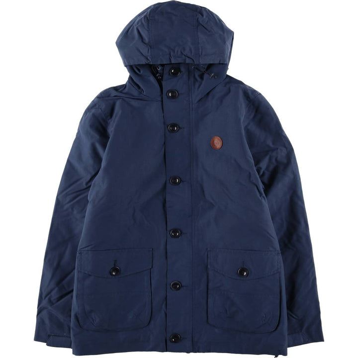 Fred Perry FRED PERRY padded hoodie puffer jacket, men's size M polyamide navy blue type Vintage Second Hand