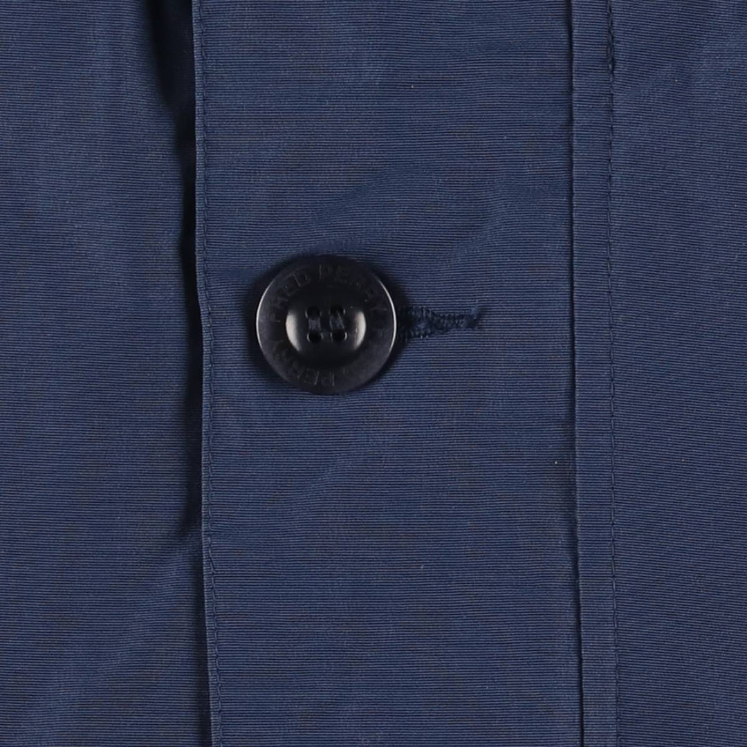 Fred Perry FRED PERRY padded hoodie puffer jacket, men's size M polyamide navy blue type Vintage Second Hand