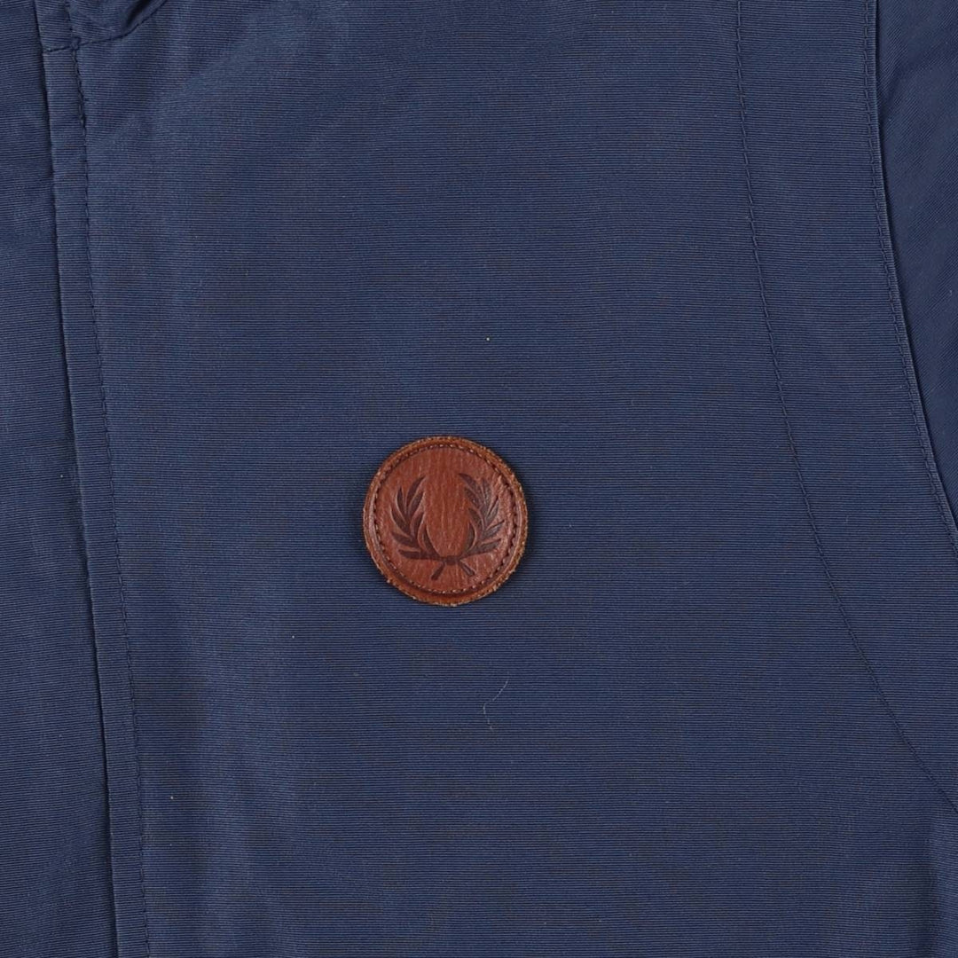 Fred Perry FRED PERRY padded hoodie puffer jacket, men's size M polyamide navy blue type Vintage Second Hand