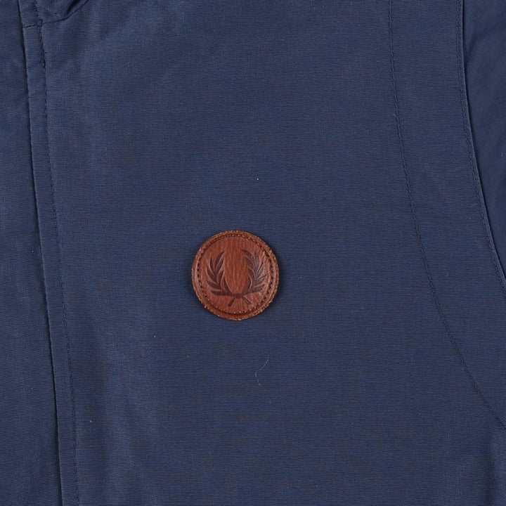 Fred Perry FRED PERRY padded hoodie puffer jacket, men's size M polyamide navy blue type Vintage Second Hand