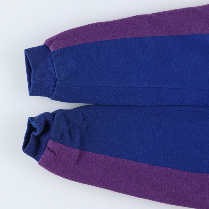 Vintage 80s-90'S Eddie Bauer two-tone full-zip sweatshirt hoodie with black tag, size M, men's cotton Navy blue Vintage Second Hand