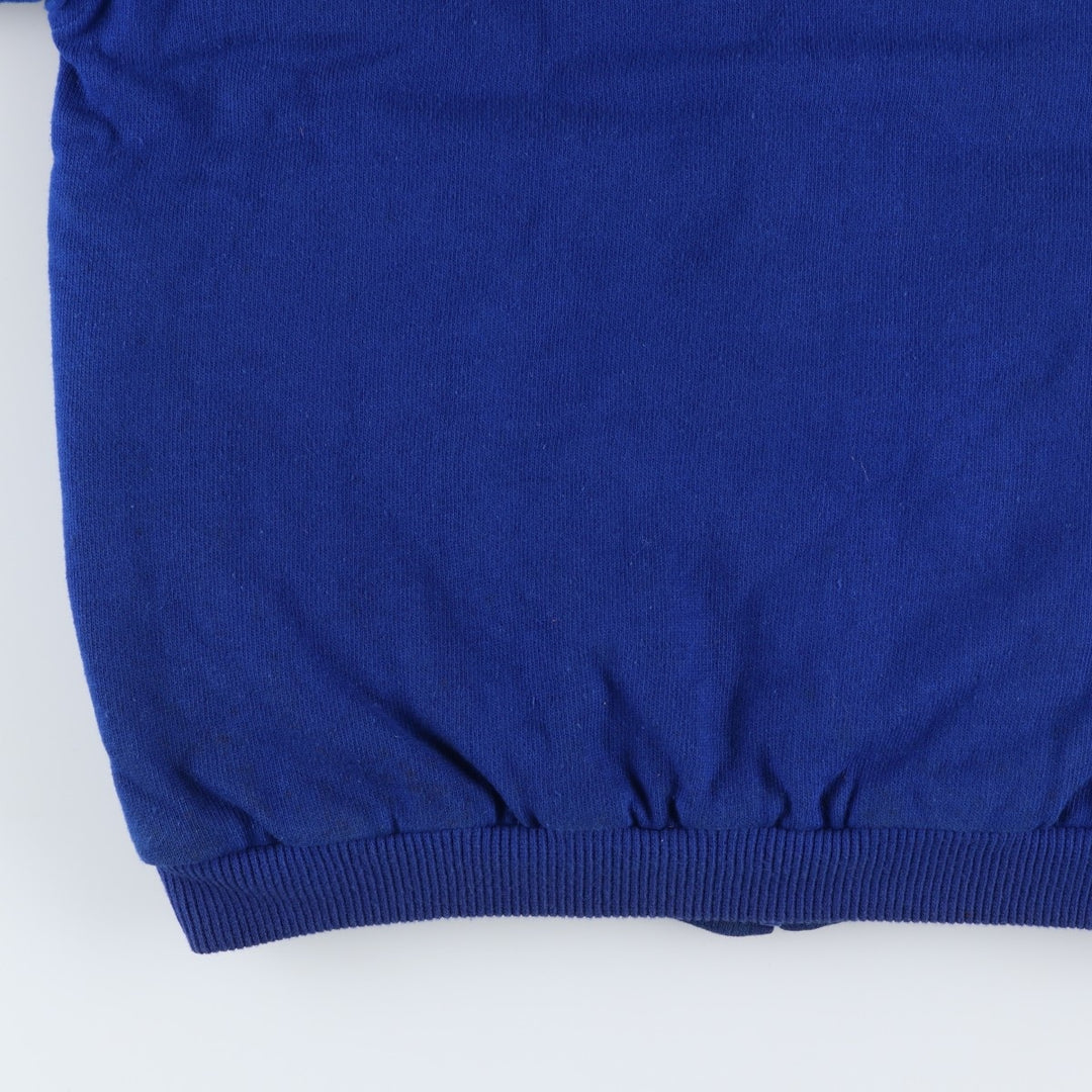 Vintage 80s-90'S Eddie Bauer two-tone full-zip sweatshirt hoodie with black tag, size M, men's cotton Navy blue Vintage Second Hand