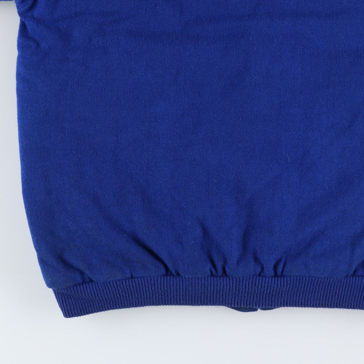 Vintage 80s-90'S Eddie Bauer two-tone full-zip sweatshirt hoodie with black tag, size M, men's cotton Navy blue Vintage Second Hand