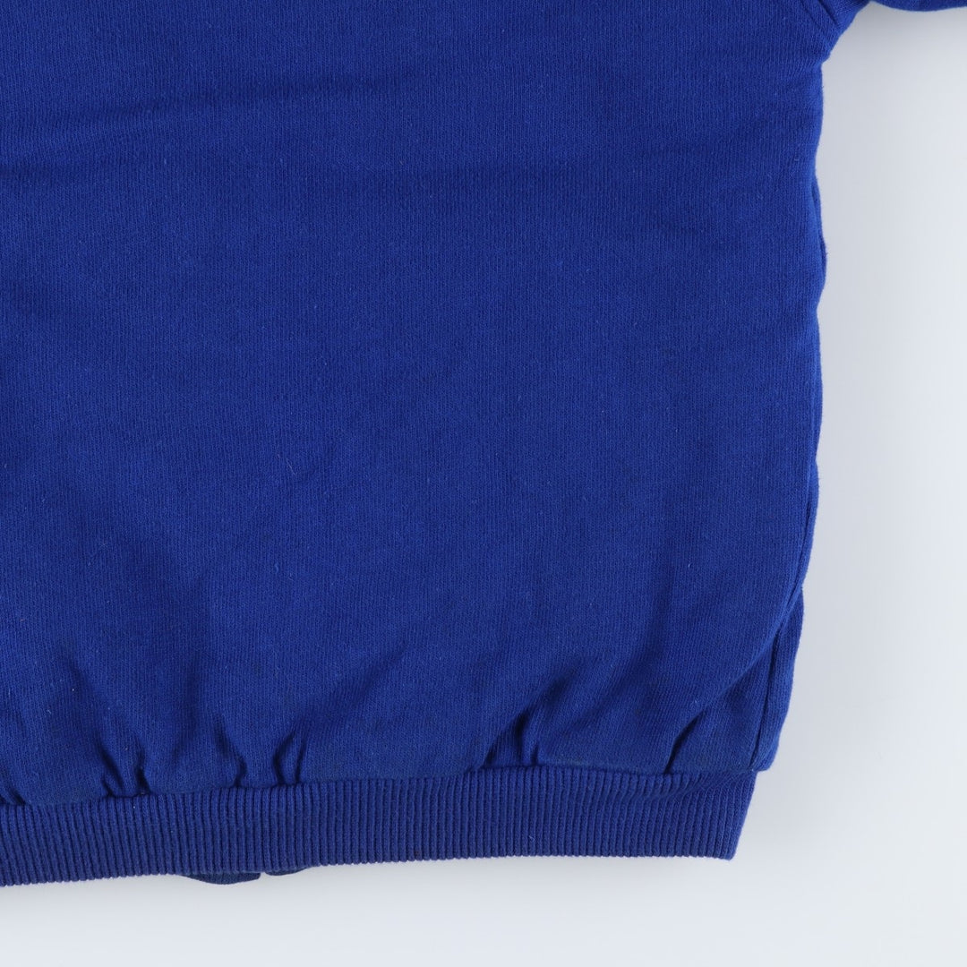 Vintage 80s-90'S Eddie Bauer two-tone full-zip sweatshirt hoodie with black tag, size M, men's cotton Navy blue Vintage Second Hand