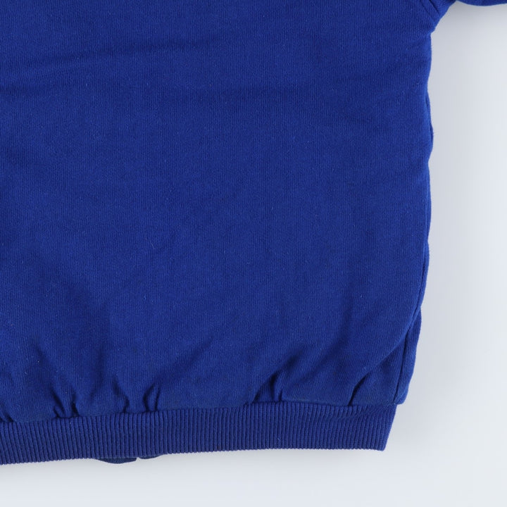 Vintage 80s-90'S Eddie Bauer two-tone full-zip sweatshirt hoodie with black tag, size M, men's cotton Navy blue Vintage Second Hand