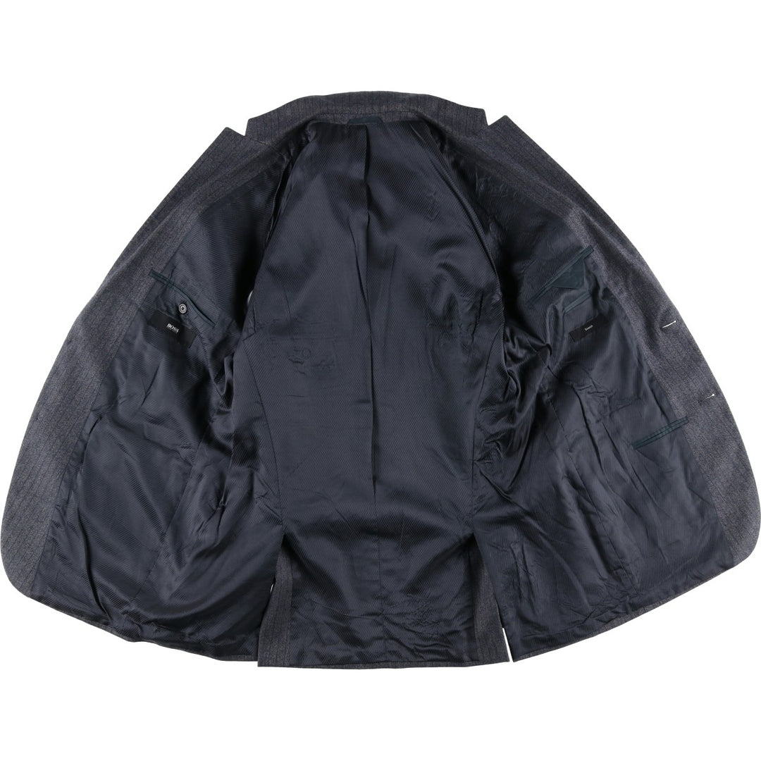 Hugo Boss Striped Wool Tailored Jacket, Men's Size L wool gray type Vintage Second Hand