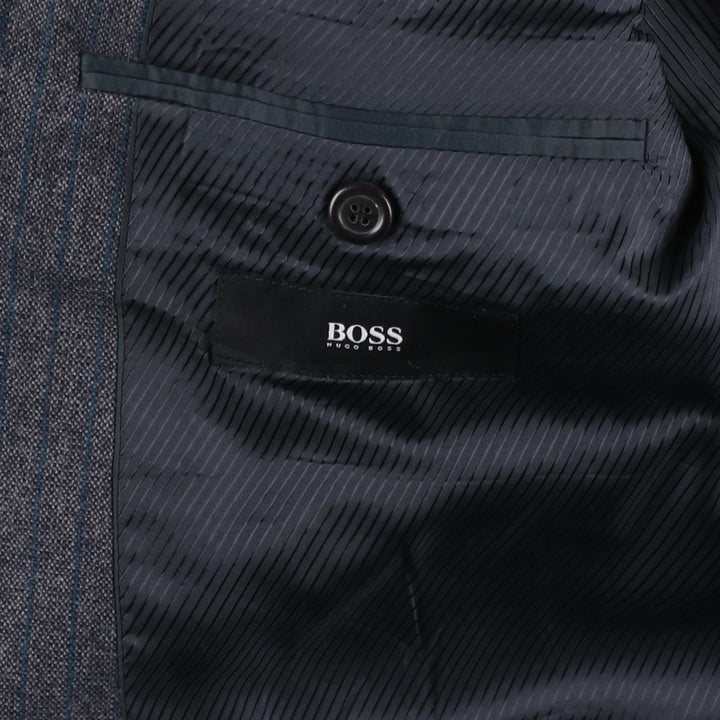 Hugo Boss Striped Wool Tailored Jacket, Men's Size L wool gray type Vintage Second Hand