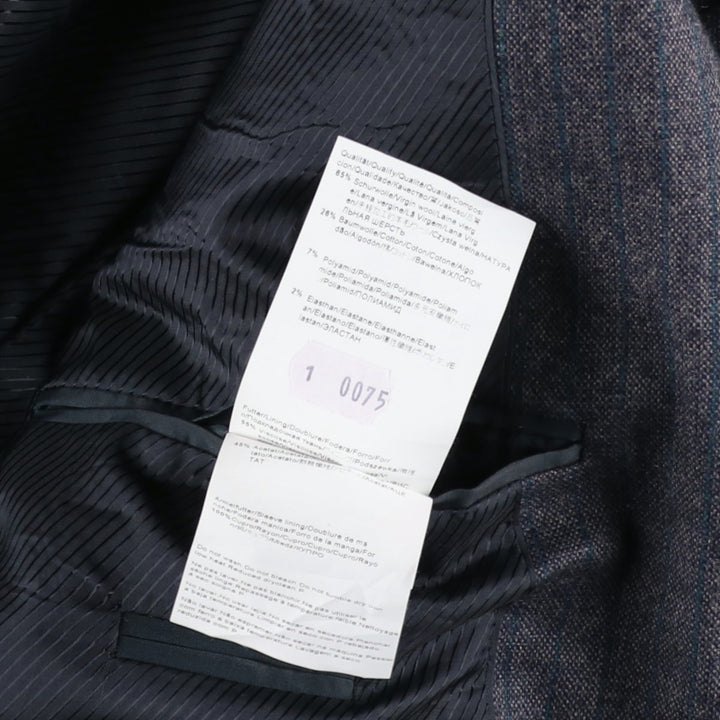 Hugo Boss Striped Wool Tailored Jacket, Men's Size L wool gray type Vintage Second Hand
