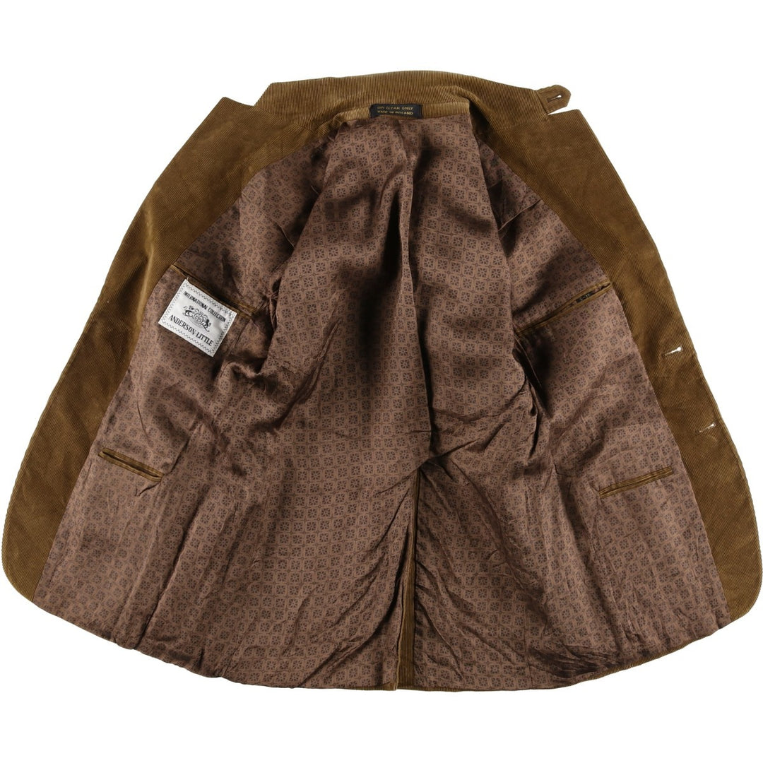 ANDERSON-LITTLE Corduroy Tailored Jacket, Men's Size Small unclear brown type Vintage Second Hand
