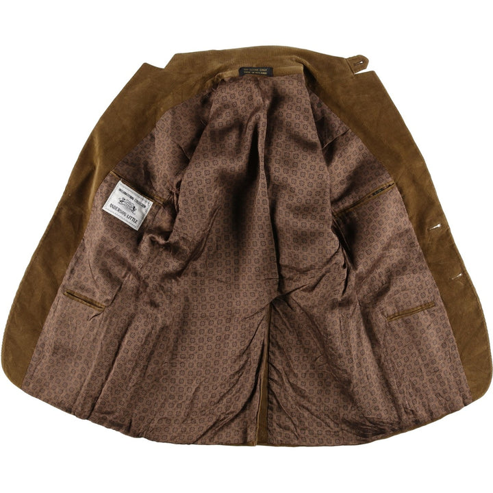ANDERSON-LITTLE Corduroy Tailored Jacket, Men's Size Small unclear brown type Vintage Second Hand