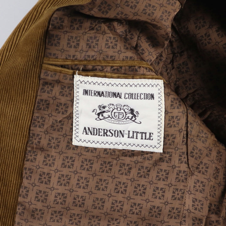 ANDERSON-LITTLE Corduroy Tailored Jacket, Men's Size Small unclear brown type Vintage Second Hand