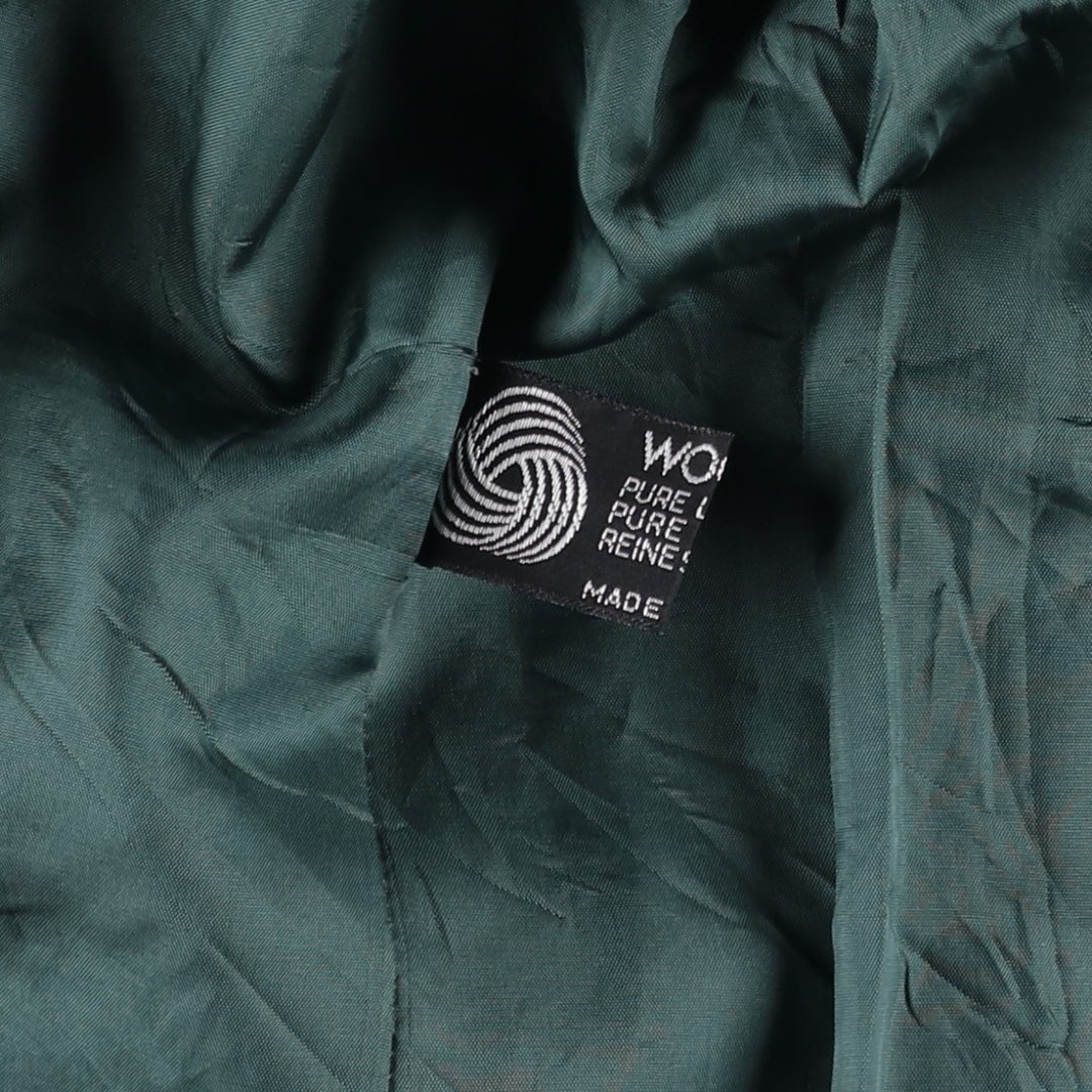 torrente Check Pattern Houndstooth Pattern Wool Tailored Jacket, Made in France, Men's Size L wool navy blue type Vintage Second Hand