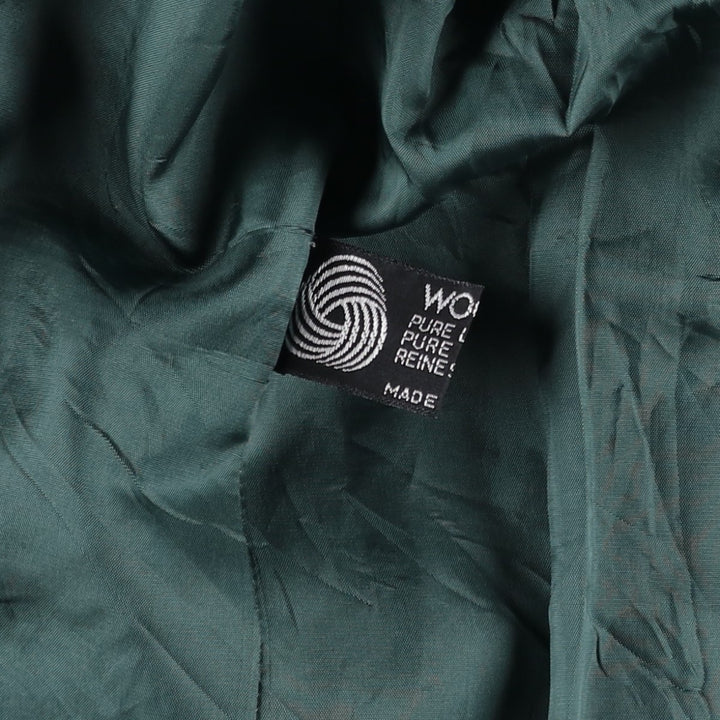 torrente Check Pattern Houndstooth Pattern Wool Tailored Jacket, Made in France, Men's Size L wool navy blue type Vintage Second Hand