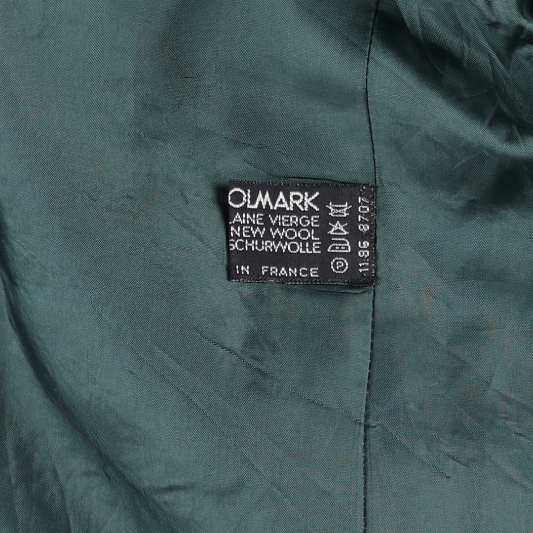 torrente Check Pattern Houndstooth Pattern Wool Tailored Jacket, Made in France, Men's Size L wool navy blue type Vintage Second Hand