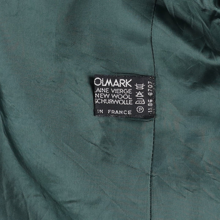 torrente Check Pattern Houndstooth Pattern Wool Tailored Jacket, Made in France, Men's Size L wool navy blue type Vintage Second Hand