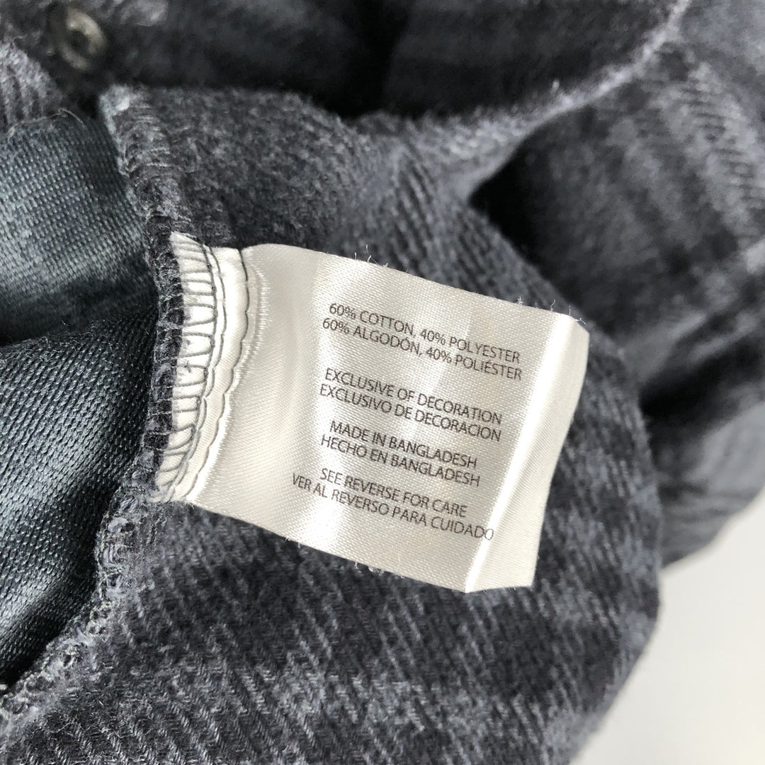 ORVIS Long Sleeve Flannel Check Shirt, Men's Size L cotton black type Vintage Second Hand