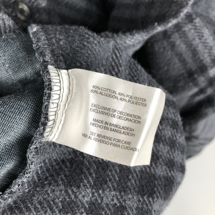 ORVIS Long Sleeve Flannel Check Shirt, Men's Size L cotton black type Vintage Second Hand
