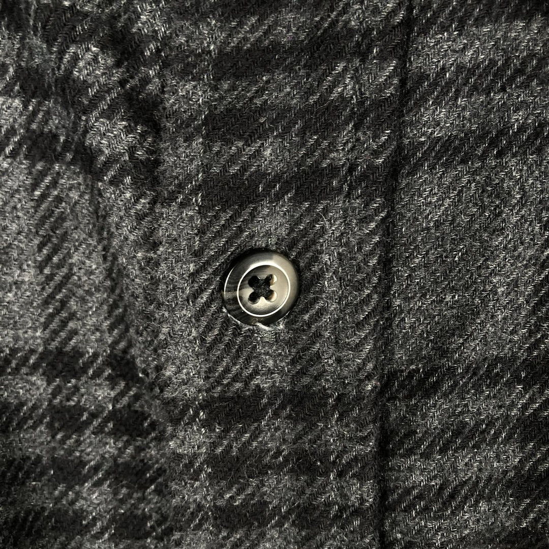 ORVIS Long Sleeve Flannel Check Shirt, Men's Size L cotton black type Vintage Second Hand