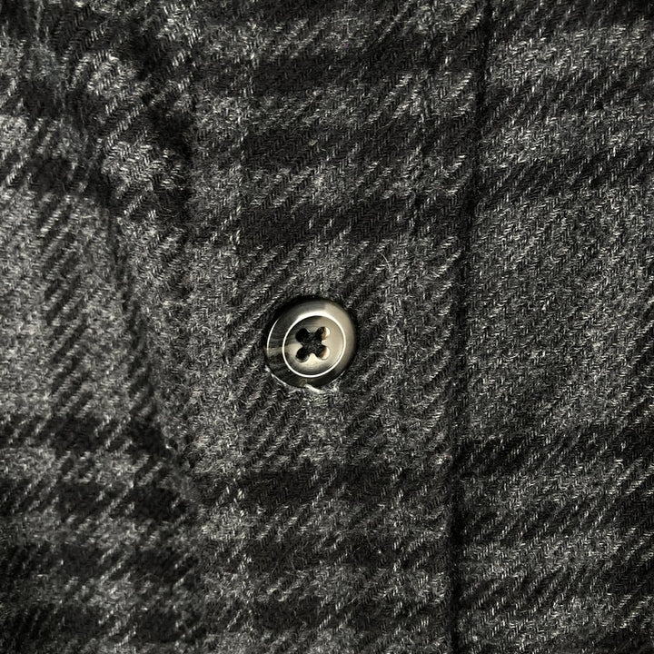 ORVIS Long Sleeve Flannel Check Shirt, Men's Size L cotton black type Vintage Second Hand