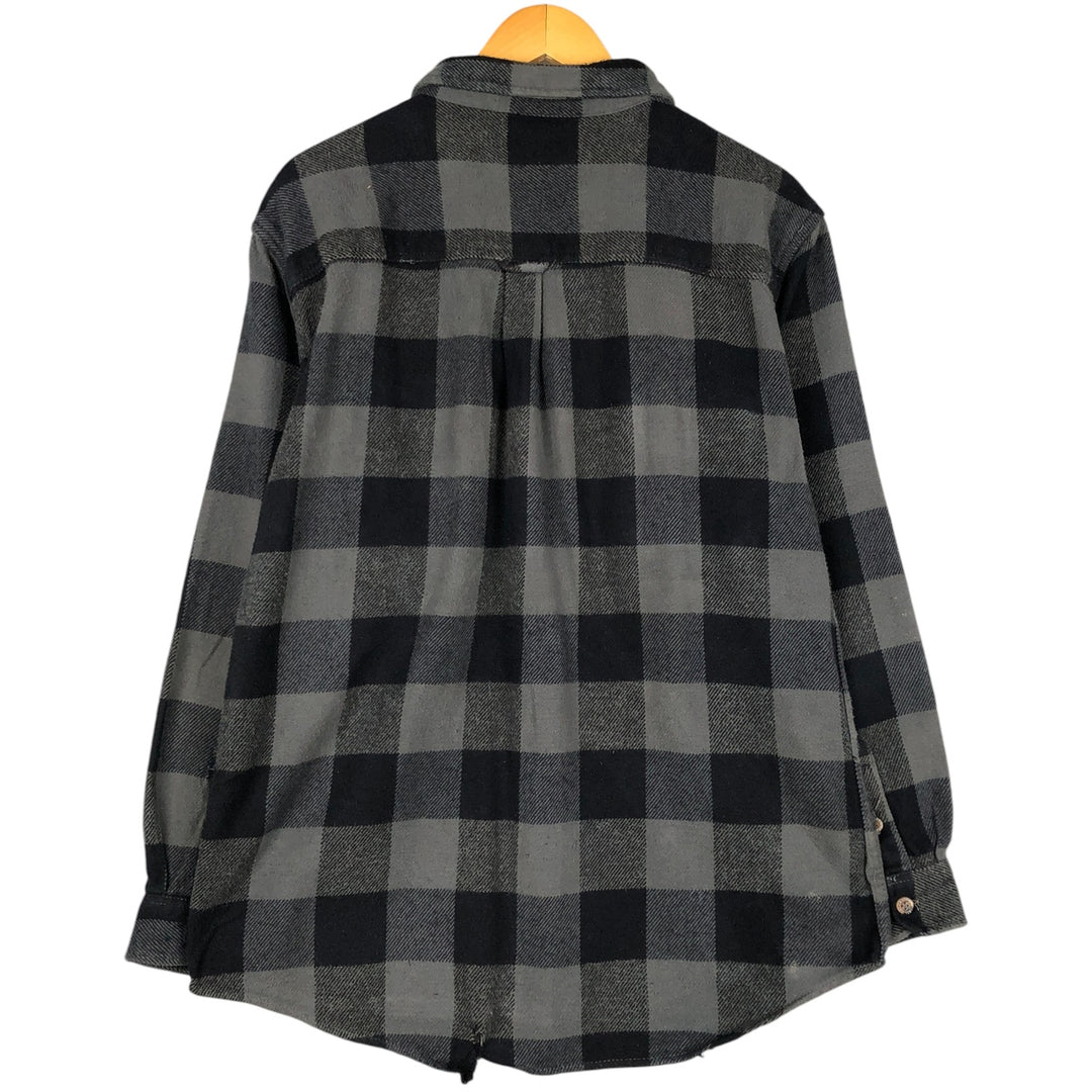 FIELD AND STREAM Buffalo Check Long Sleeve Flannel Check Shirt, Men's Size L cotton black type Vintage Second Hand
