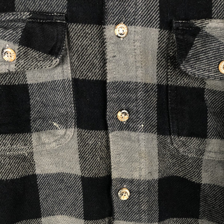 FIELD AND STREAM Buffalo Check Long Sleeve Flannel Check Shirt, Men's Size L cotton black type Vintage Second Hand
