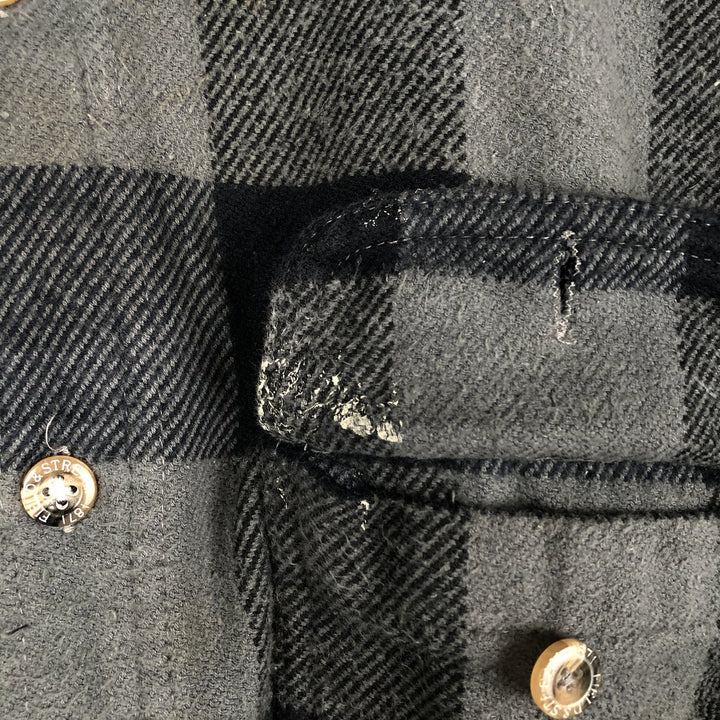 FIELD AND STREAM Buffalo Check Long Sleeve Flannel Check Shirt, Men's Size L cotton black type Vintage Second Hand
