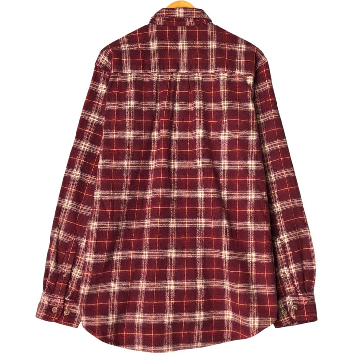 FIELD AND STREAM Long Sleeve Flannel Check Shirt, Men's Size L unclear red type Vintage Second Hand