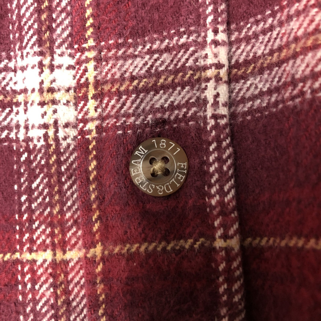 FIELD AND STREAM Long Sleeve Flannel Check Shirt, Men's Size L unclear red type Vintage Second Hand