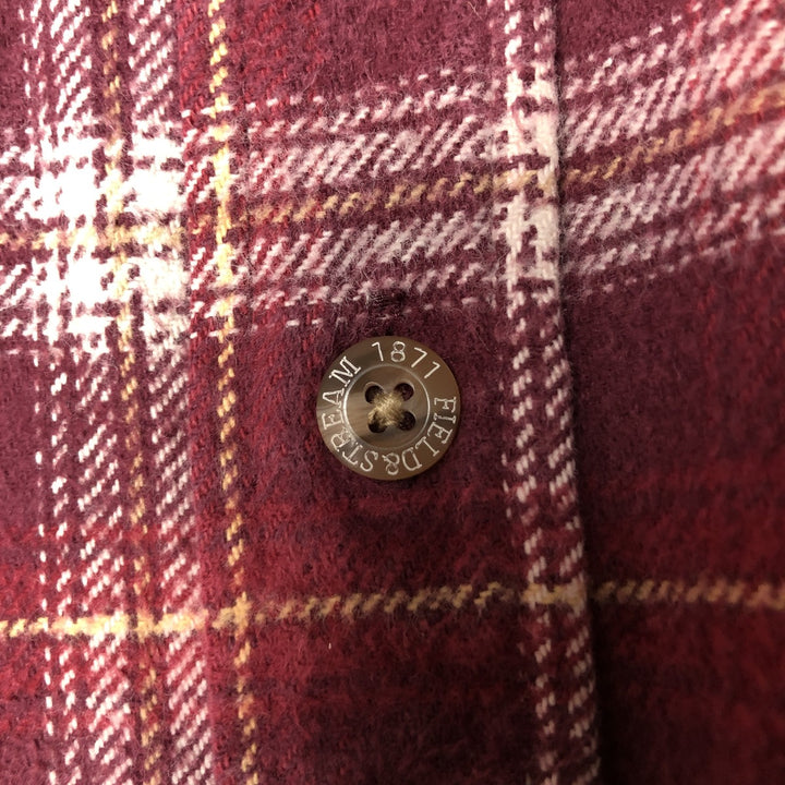 FIELD AND STREAM Long Sleeve Flannel Check Shirt, Men's Size L unclear red type Vintage Second Hand