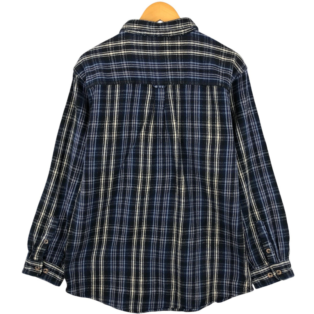 FIELD AND STREAM Long Sleeve Flannel Check Shirt, Men's Size L cotton blue type Vintage Second Hand