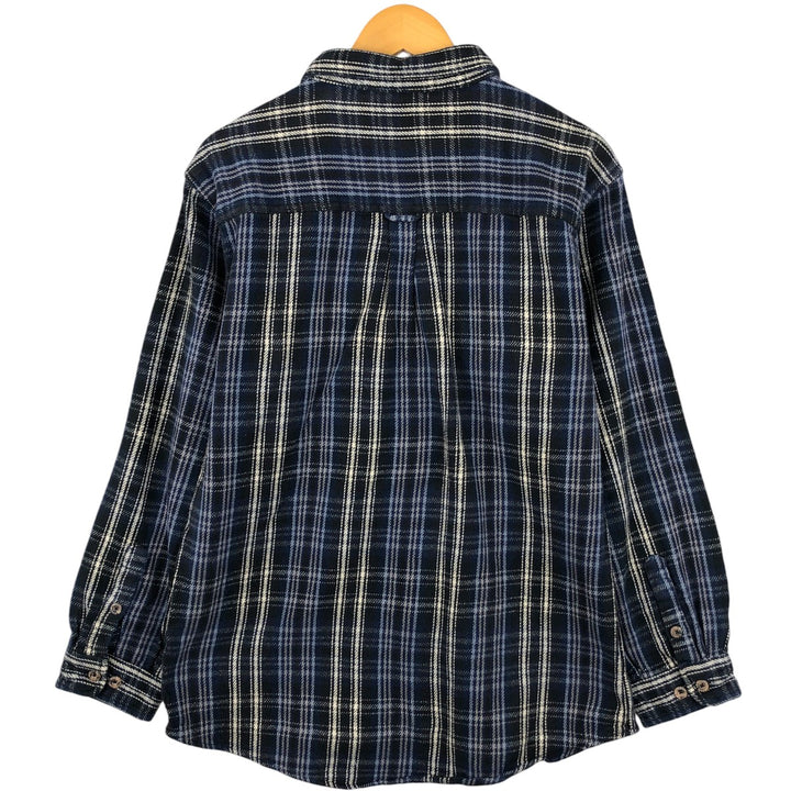 FIELD AND STREAM Long Sleeve Flannel Check Shirt, Men's Size L cotton blue type Vintage Second Hand