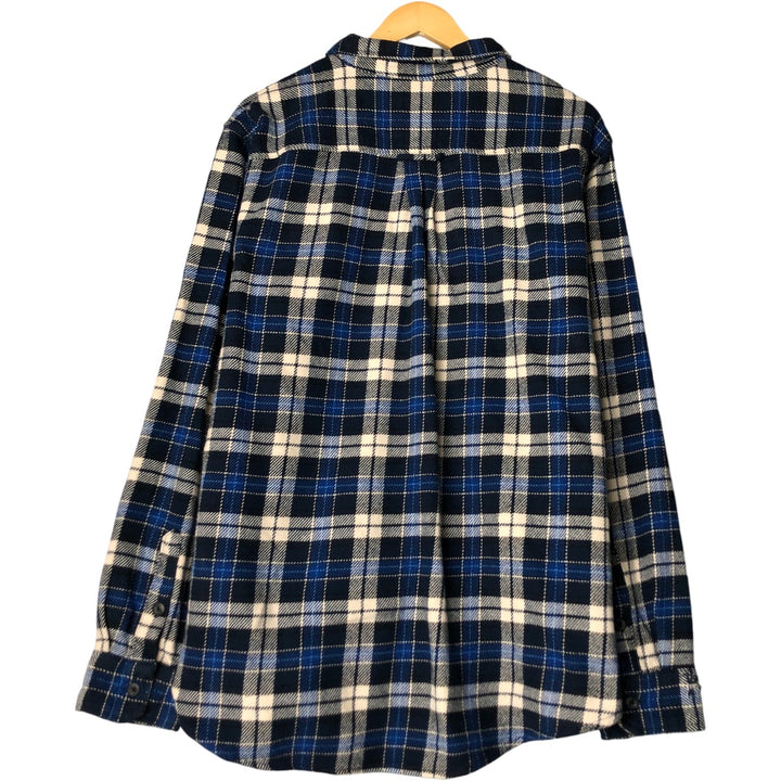 ORVIS Long Sleeve Heavy Flannel Check Shirt, Men's XL cotton blue type Vintage Second Hand