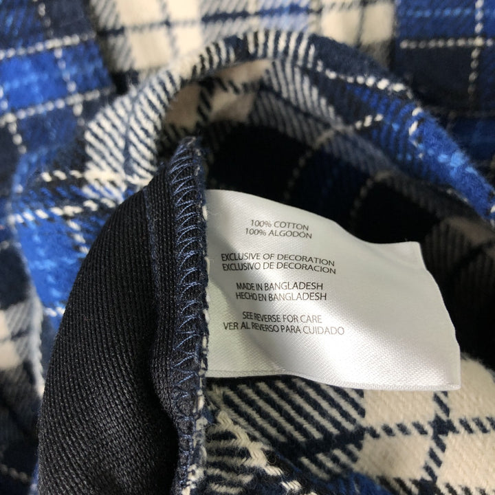 ORVIS Long Sleeve Heavy Flannel Check Shirt, Men's XL cotton blue type Vintage Second Hand