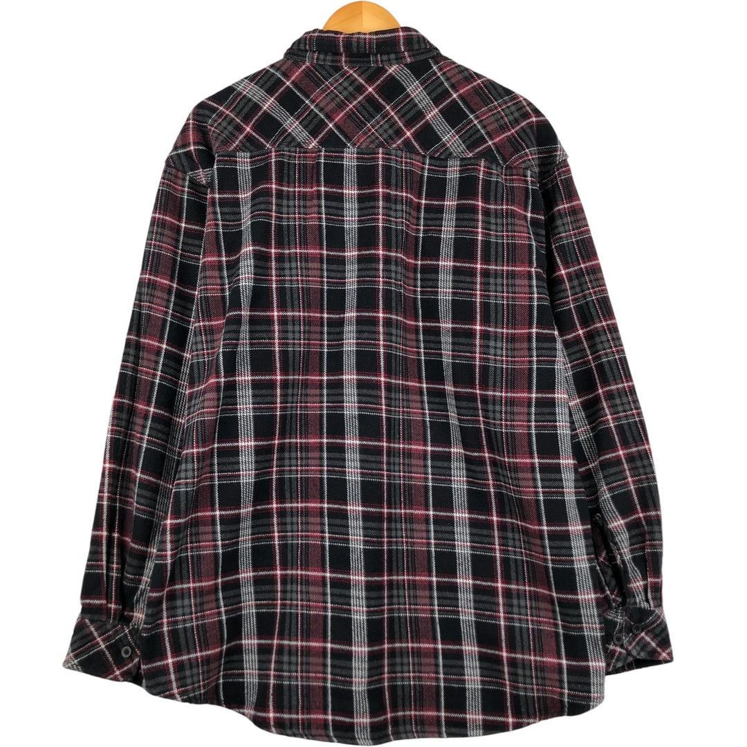 Dickies Long Sleeve Flannel Check Shirt, Men's, XXL cotton black type Vintage Second Hand