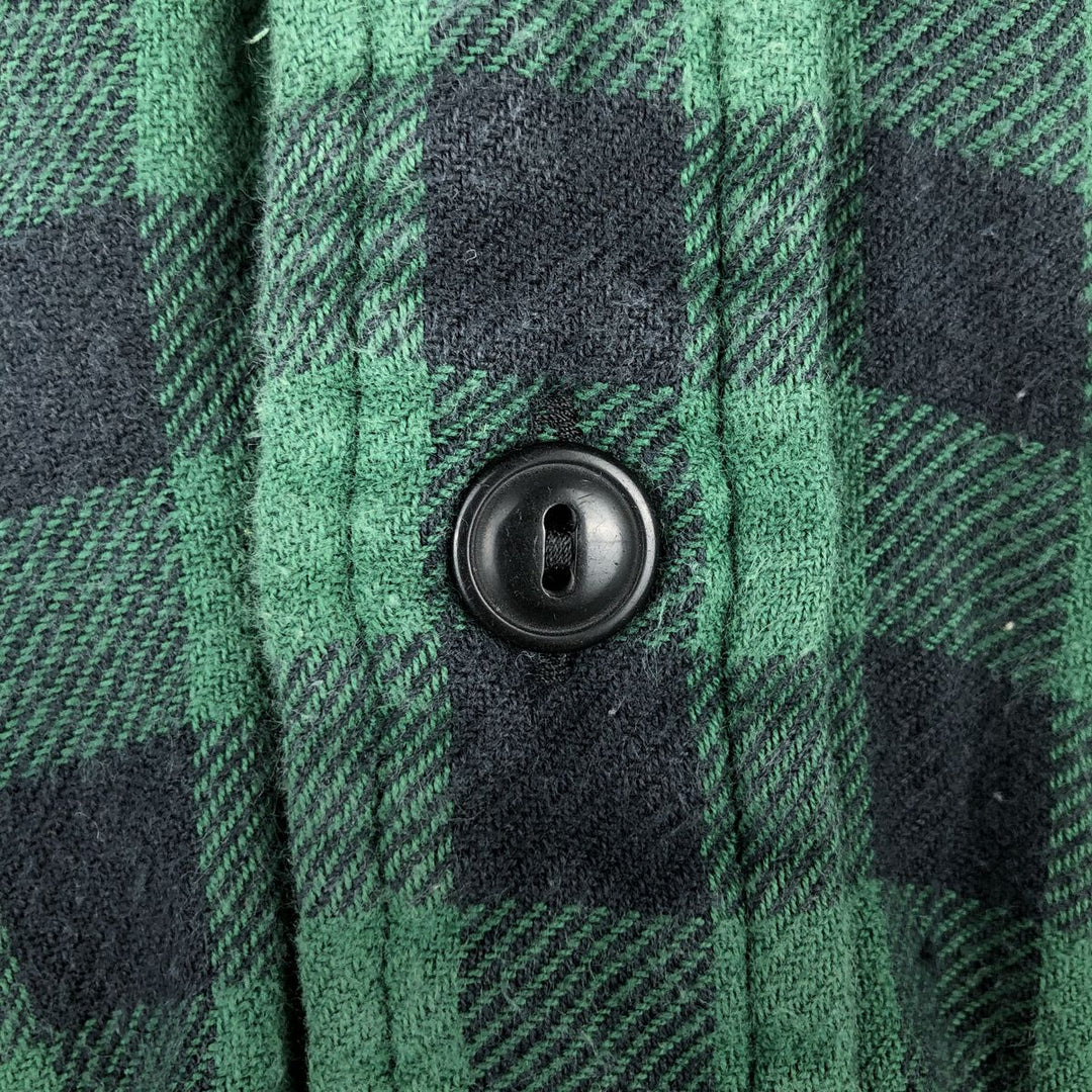 Ralph Lauren POLO RALPH LAUREN buffalo check long-sleeved flannel check shirt, men's size S cotton green type Vintage Second Hand