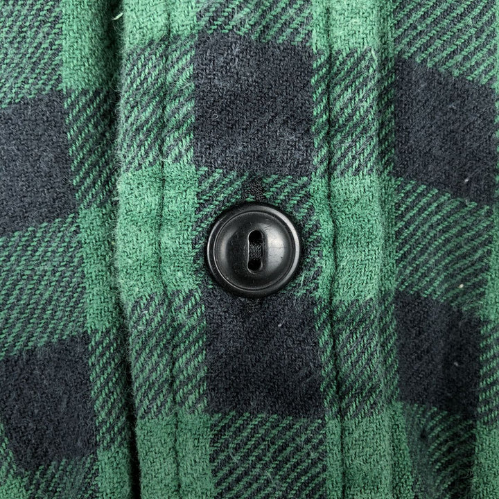 Ralph Lauren POLO RALPH LAUREN buffalo check long-sleeved flannel check shirt, men's size S cotton green type Vintage Second Hand