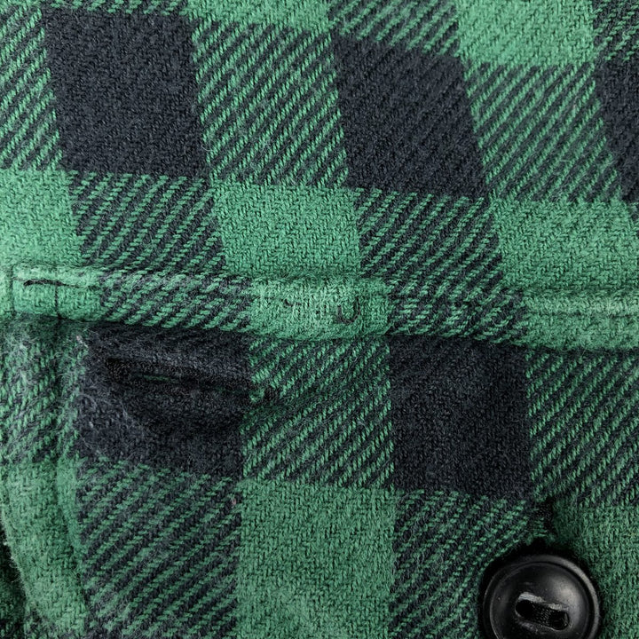 Ralph Lauren POLO RALPH LAUREN buffalo check long-sleeved flannel check shirt, men's size S cotton green type Vintage Second Hand