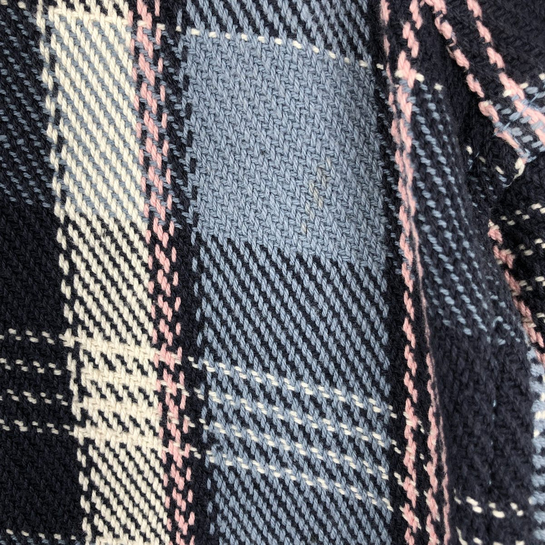 2000'S GAP Standard Fit Long Sleeve Heavy Flannel Check Shirt, Men's Size XL cotton Blue type light blue Vintage Second Hand
