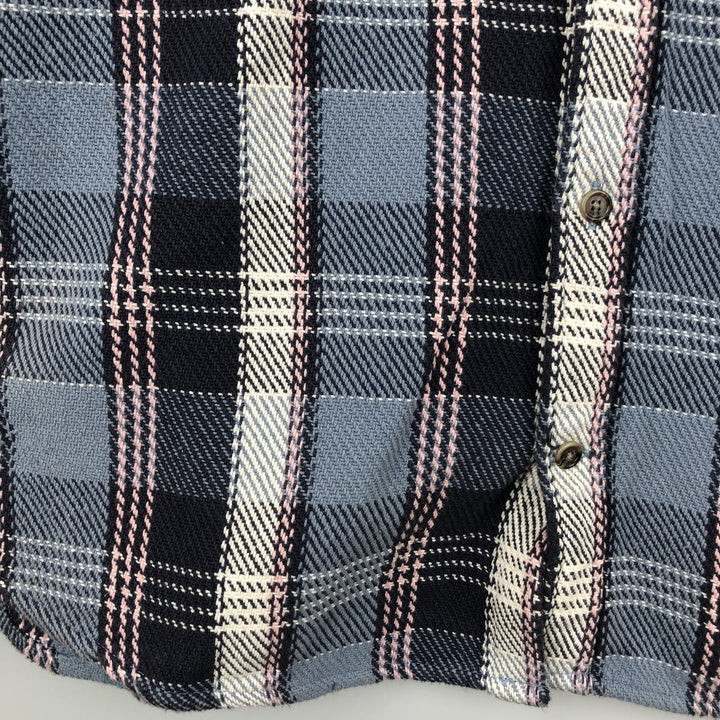 2000'S GAP Standard Fit Long Sleeve Heavy Flannel Check Shirt, Men's Size XL cotton Blue type light blue Vintage Second Hand