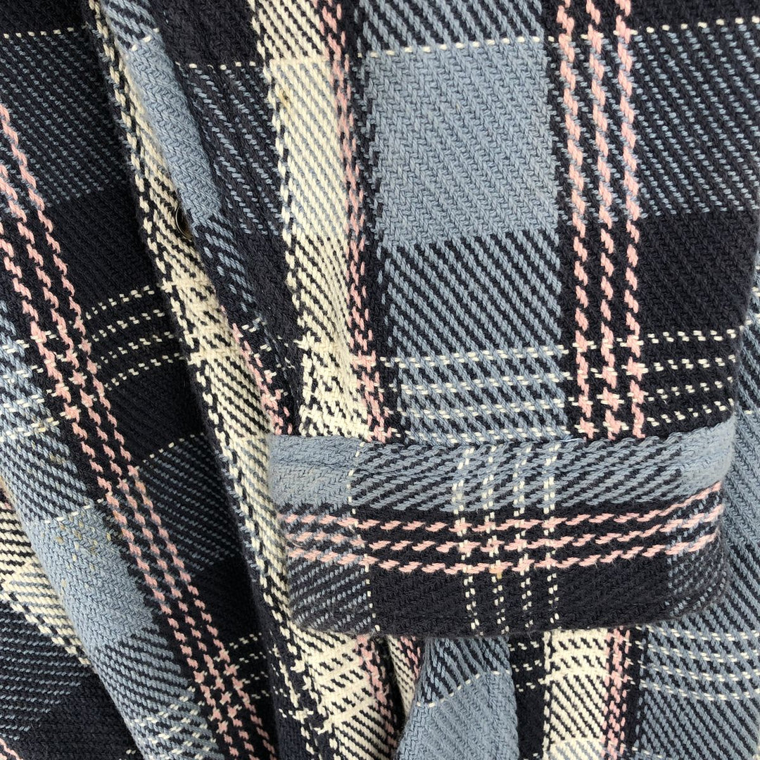 2000'S GAP Standard Fit Long Sleeve Heavy Flannel Check Shirt, Men's Size XL cotton Blue type light blue Vintage Second Hand