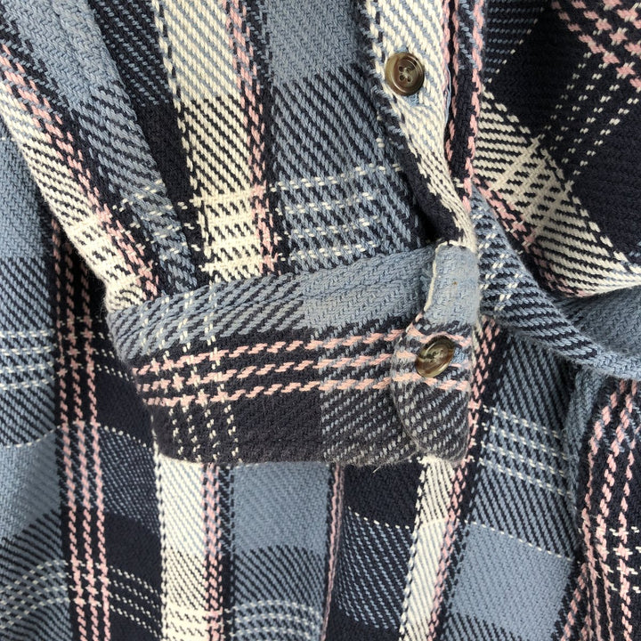 2000'S GAP Standard Fit Long Sleeve Heavy Flannel Check Shirt, Men's Size XL cotton Blue type light blue Vintage Second Hand