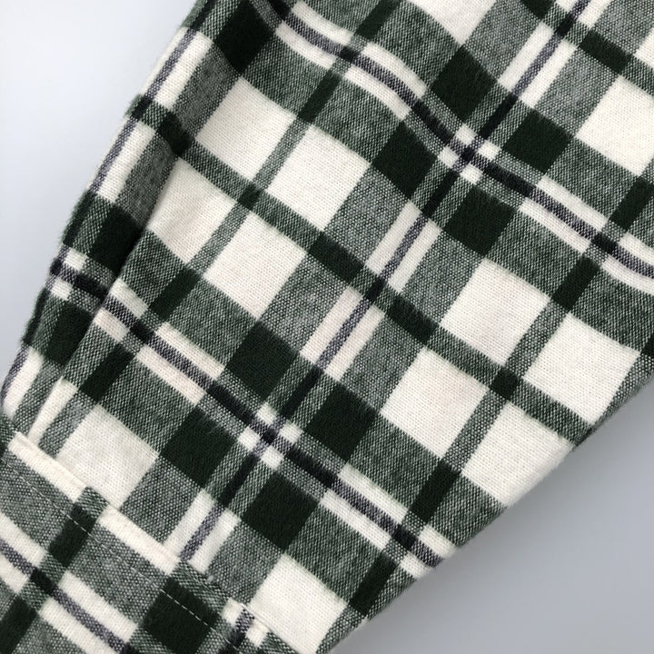 Eddie Bauer Men's Long Sleeve Flannel Check Shirt, Size L cotton Green type dark green Vintage Second Hand