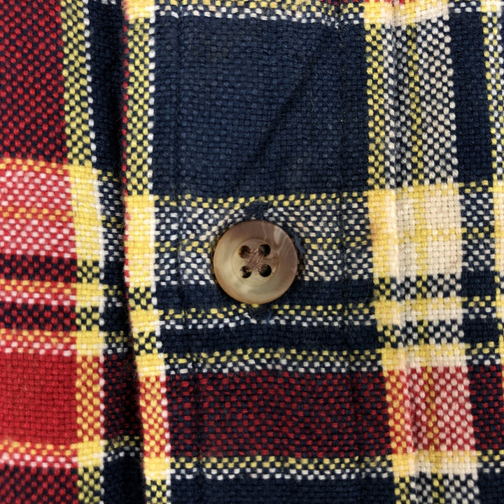 90'S GAP Vintage Long Sleeve Flannel Check Shirt, Men's XL cotton red type Vintage Second Hand