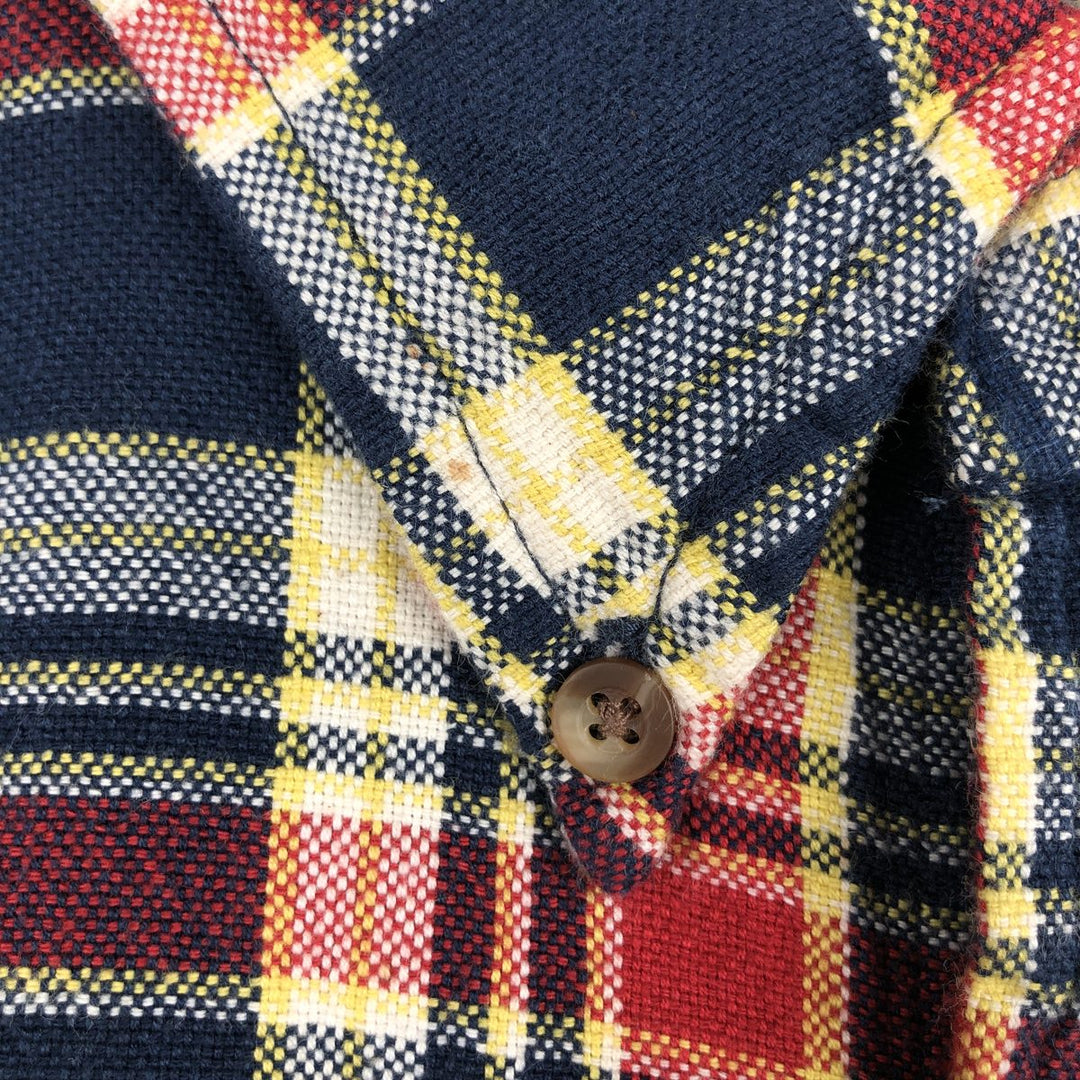90'S GAP Vintage Long Sleeve Flannel Check Shirt, Men's XL cotton red type Vintage Second Hand