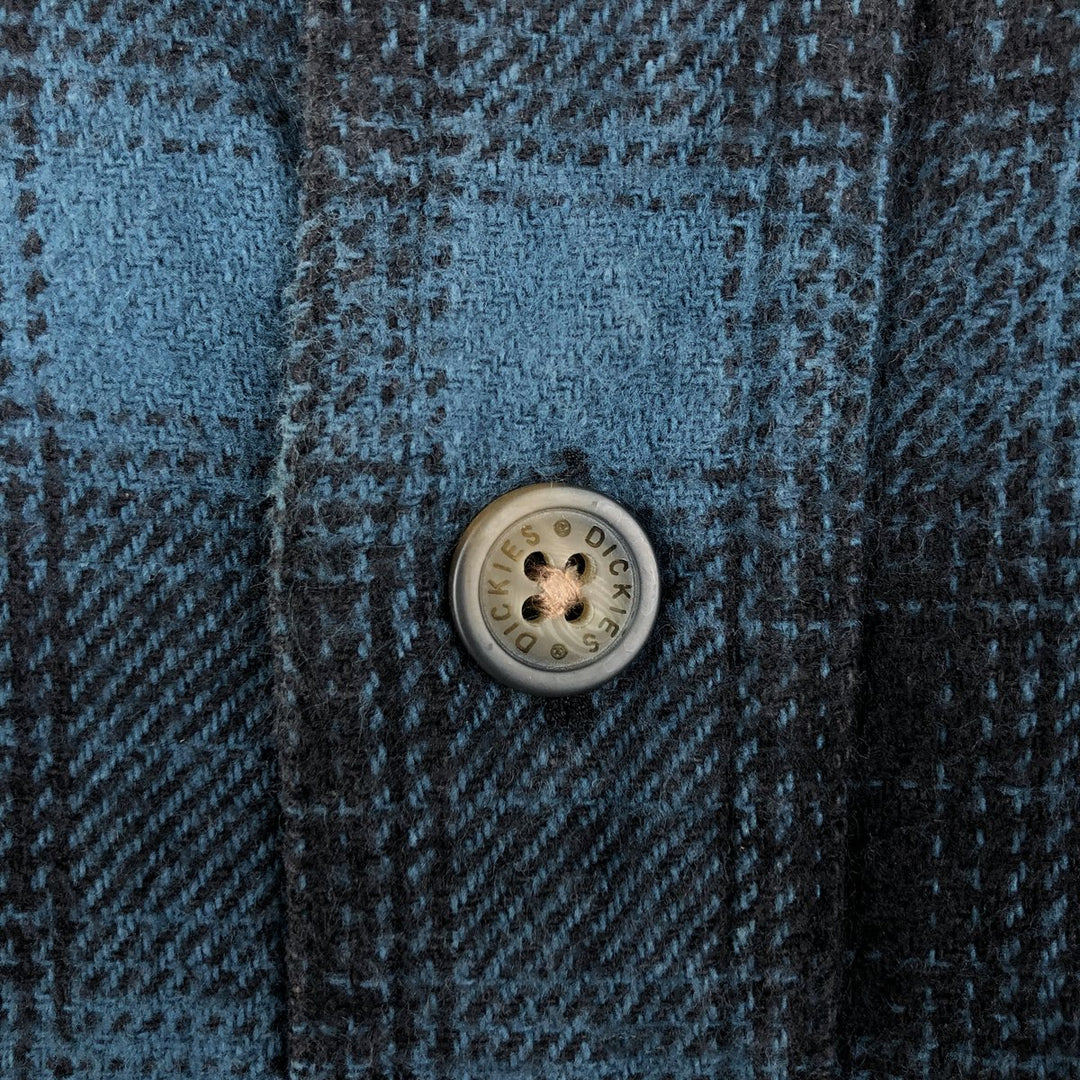 Dickies Ombre Check Long Sleeve Flannel Check Shirt, Men's XXL cotton blue type Vintage Second Hand