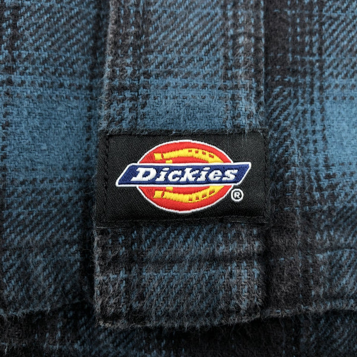 Dickies Ombre Check Long Sleeve Flannel Check Shirt, Men's XXL cotton blue type Vintage Second Hand