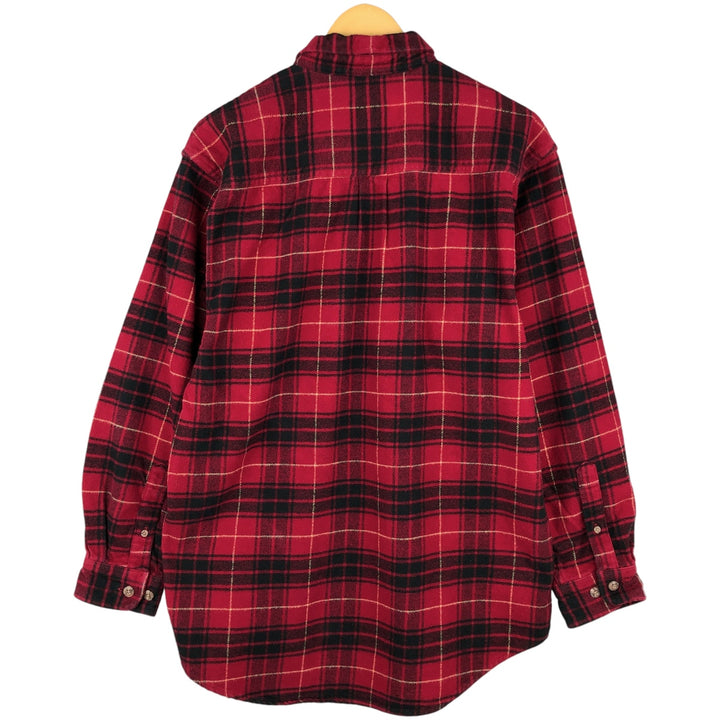 FIELD AND STREAM Long Sleeve Flannel Check Shirt, Men's Size L cotton red type Vintage Second Hand