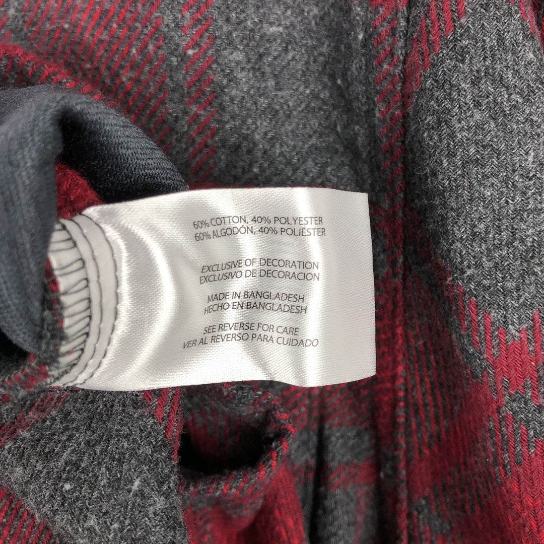 Orvis Wide Collar Long Sleeve Heavy Flannel Shirt, Men's Size Medium cotton red type Vintage Second Hand